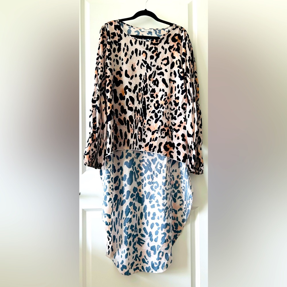 Leopard High Low Blouse